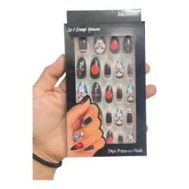 Susett Skull Store Uñas Postizas Diseño Payaso Terrorífico