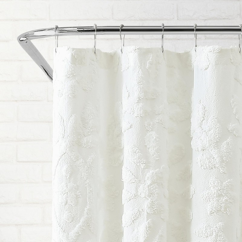 Peri Home 100% Cotton Fabric Shower Curtain for Bathroom, 72