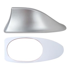 for 2015-2019 Hyundai Sonata-Elantra Ebony Shark Fin Roof Antenna Cover Silver Easy Installation and Direct Replacement (Silver)
