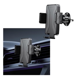 Suvnie Phone Mount for Car Vent, 360° Rotatable Auto Air Vent Cell Phone Holder, Hands Free Adjustable Cellphone Cradle Fit for All Smartphones, Universal Car Interior Accessories (Black)