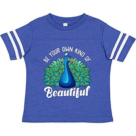 inktastic Peacock Toddler T-Shirt 4T Football Blue and White 37d3a