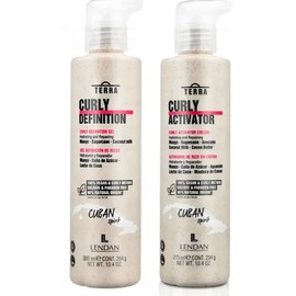 Lendan Terra Curly Activador 275 ml + Gel Definición De Rizos 300 ml - Dual Pack Definidor de Rizos