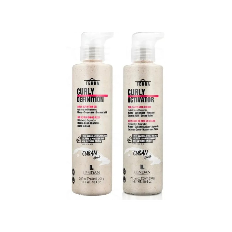 Lendan Terra Curly Activador 275 ml + Gel Definición De