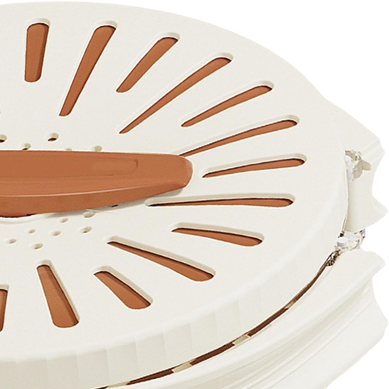 Gralara Drain Basket Fruit Drainer Bowl Practical Foldable Handle Removable