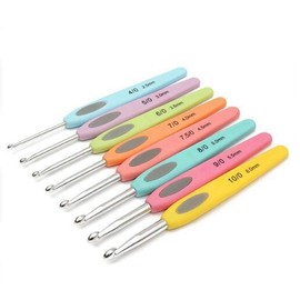 Juego de 8 piezas de punto de PVC (2,5 – 6 mm), hilo de bricolaje, bufanda, sombrero, calcetines de bebé y otros colores de ganchillo