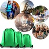 PLULON Green Drawstring Bags Drawstring Backpack Bulk, String Backpack Cinch