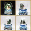Snow Globe Snowman Standing Child on Sleigh Base Winter Landscape