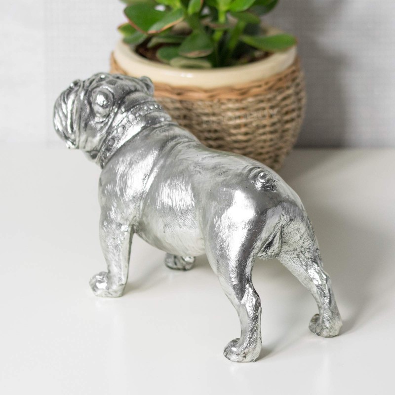 Prodbuy Vintage SIlver Coloured British Bulldog Ornament