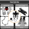 BOVIEER Heavy Duty Pitman Arm Puller with Adapter, Adjustable Jaws