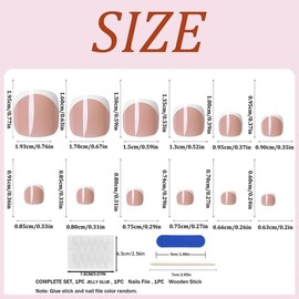 Short French Tip Press on Toenails, 120pcs/set Full Cover Glossy Nude Toe Nails, Acrylic Press ons Short Square Fake Toe Nails Tips for Women Girls