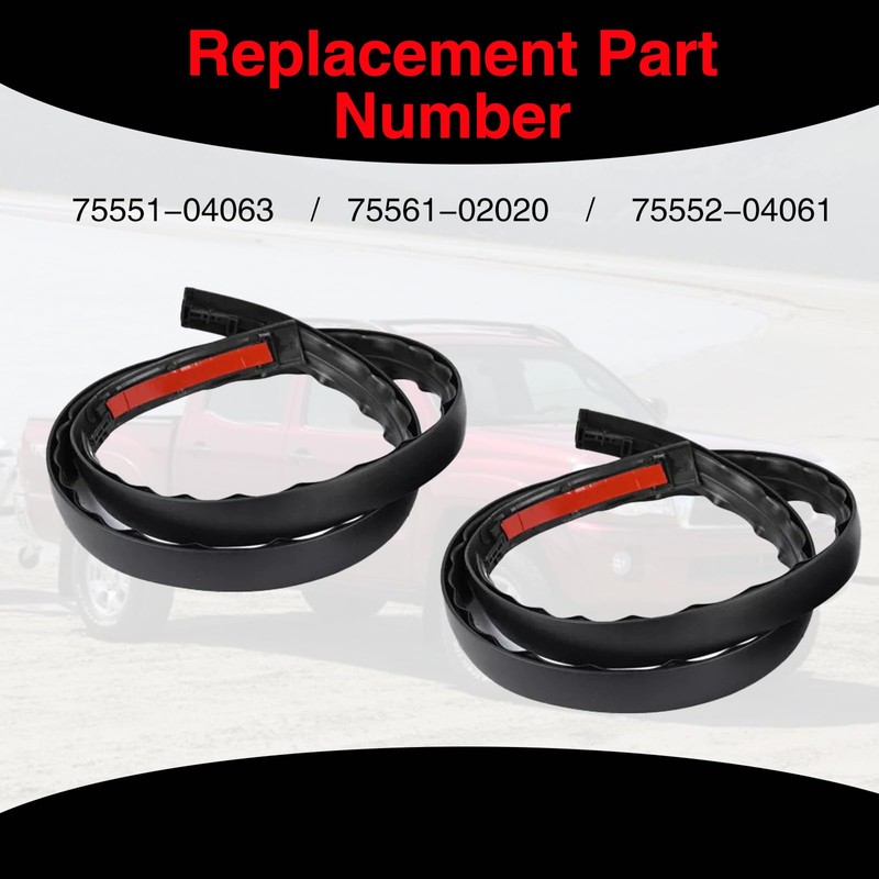 2PCS Roof Drip Molding Right & Left Weatherstrips Compatible with