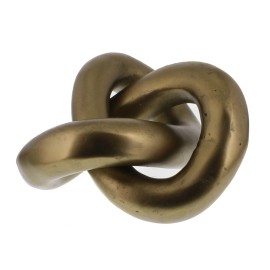 Homeroots 5" Brass Gold Metal Knot Sculpture