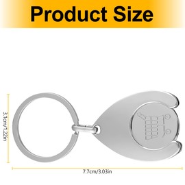 Lotsdonxia 2PCS Metal Shopping Cart Token Keychain Sturdy and Stable Aluminum Alloy Small Gift Pendant Suitable for Travel Souvenirs, Birthday Gifts