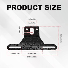 HQRNYP Trailer License Plate Bracket Frame, License Plate Holder, Aluminum Heavy-Duty Bracket Holder, Universal Adjustable Tag Frame Mounting Kit Car Accessories Fit for Trucks, Trailers, RVs, Boats