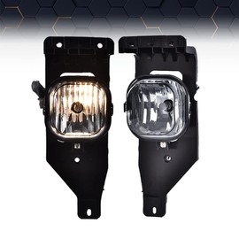 PIT66 Front Bumper Fog Lights Compatible With 2005-2007 Ford F-250 F-350 F-450 F-550 Super Duty/2005 Ford Excursion Left/Right Smoky Lens faros antiniebla