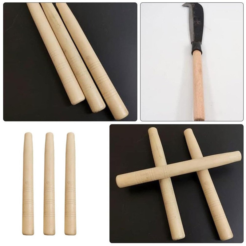 Yardwe 3pcs Replacement Hammer Handle Wood Garden Tool Wood Tool