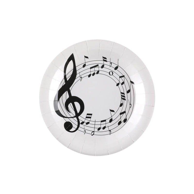 Santex 10 Music Note Paper Plates, Musical Note Party Tableware,