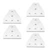5PCS Flat Tie Plate Aluminum Alloy 5 Holes Compression Resistance