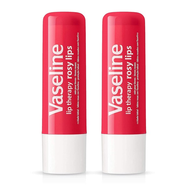 Vaseline Lip Therapy Stick Rosy Lips | Intensive Lip Repair Treatment for Cracked, Dry, and Chapped Lips, 4.8g (2 pack)
