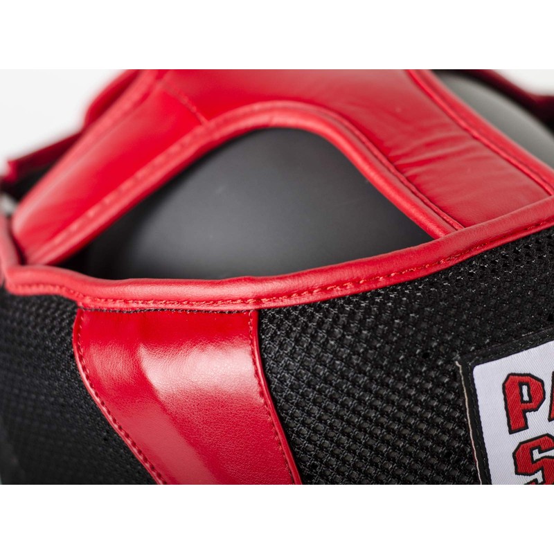 Paffen Sport STAR MESH Sparring headguard; black/red; Size: S/M