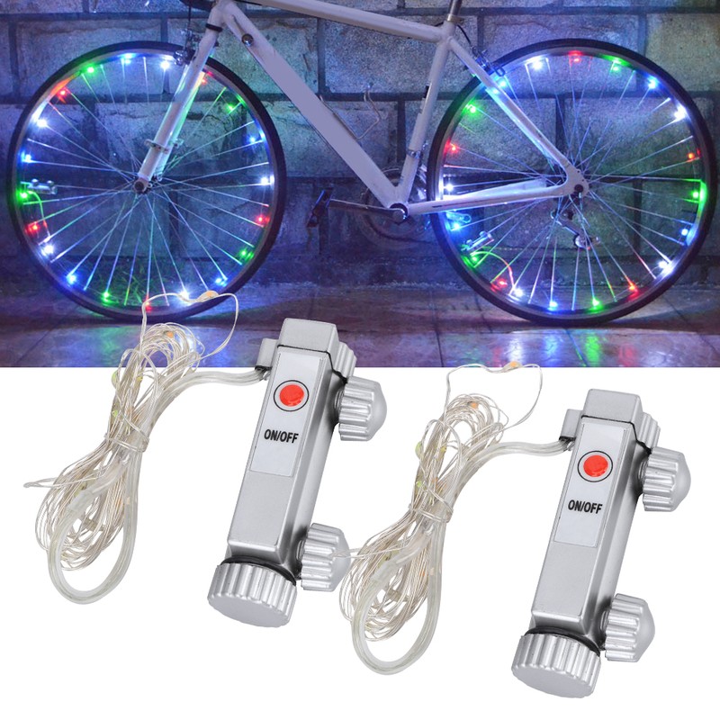 2pcs LED Waterproof Bicycle Wheel Light Bike Spoke Light Safety