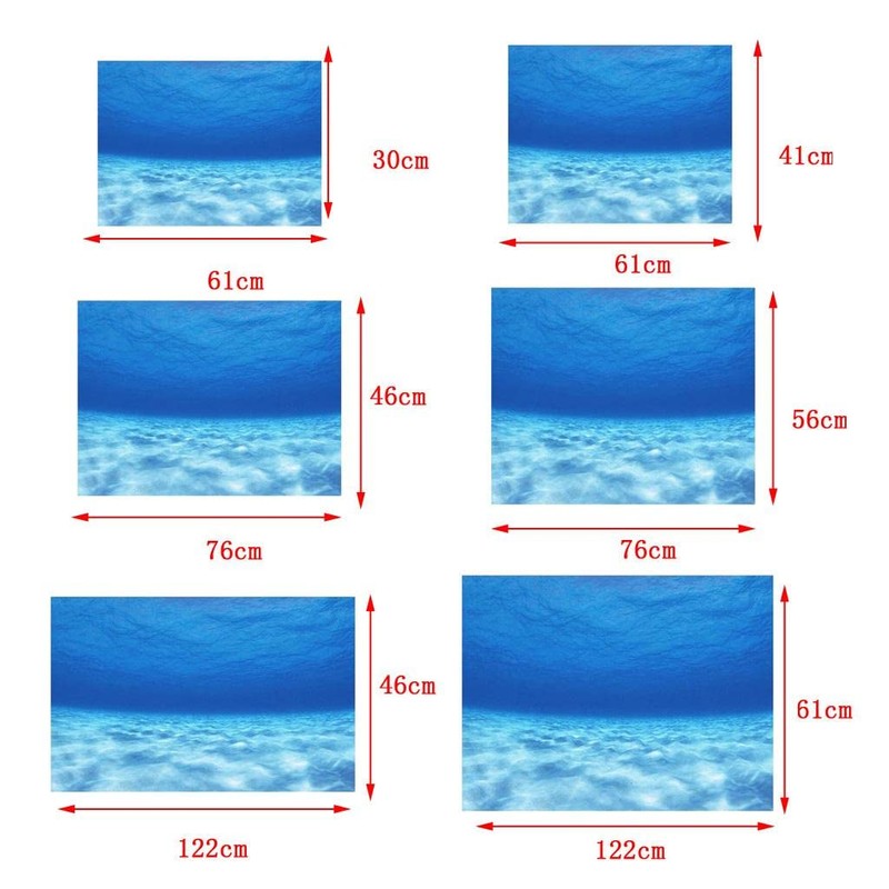 amleso Aquarium Wallpaper Fish Tank Backdrop Aquarium Poster Tank Sticker