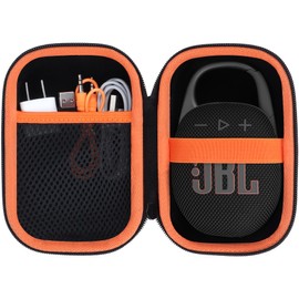 Lebakort Hard Case Compatible with JBL Clip 5 Clip 4 Portable Bluetooth Speaker (Black Case)