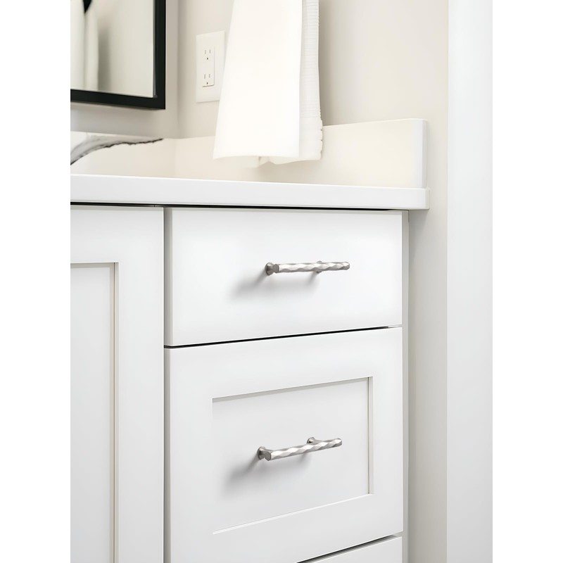 JIASENBAO Brushed Nickel Cabinet Pulls 3" Hole Center 10 Pack