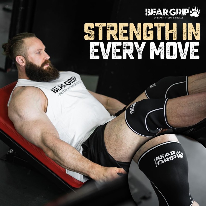 BEAR GRIP Premium 7mm Knee Sleeves (Pairs) - XS