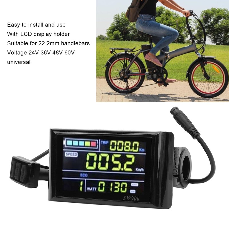 Yunir Electric Bike LCD Display, 24V 36V 48V 60V Electric