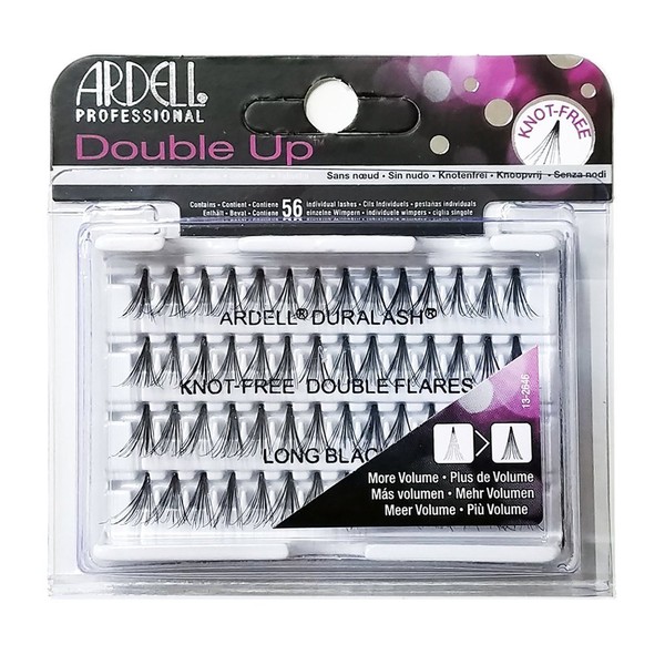 Ardell Professional Duralash Individual Double Up Lashes: Knot-Free Double Flare, Long