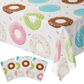 Donut Table Covers (2), Donut Birthday Party Decorations, Donut Tablecovers, Donut Tablecloth, Donut Themed Party, Donut Decorations, Donut Grow Up Too Fast Party, Donut Baby Shower, Blue Orchards