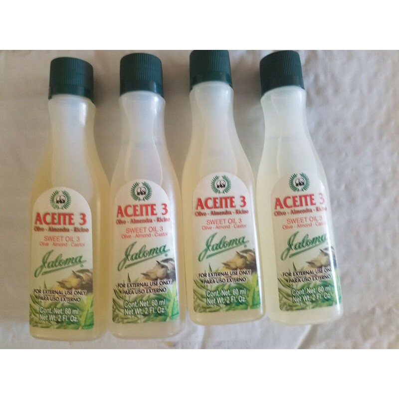 JALOMA 4 PACK JALOMA OIL 3 OLIVE, ALMOND & CASTOR