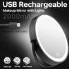 LANSI Wall Mounted Makeup Mirror with Lights, 8" Bathroom Vanity