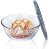 Ajrwiiy Large Glass Bowl for Sourdough Bread Making, 4.7 Quart