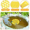 4Pcs Round Bee Feeder, Floating Butterfly Bee Watering Station, Outside
