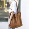 Volsha Canvas Tote Bag, A4 Large Capacity, Plain Shoulder Bag,