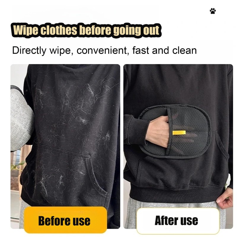 OYXYIGOUCL 1 Pcs Pet Hair Remover Electrostatic Gloves，Pet Hair Removal