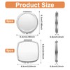 12 Pcs Sublimation Blanks Compact Mirror Set Transfer Folding Pocket