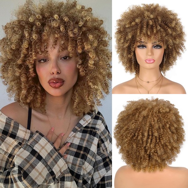 Looxey Afro Wig for Black Women Fluffy and Soft Synthetic