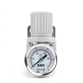 SNS Compressed Air Maintenance Unit Regulator 1/4 Inch 0-10 Bar with Pressure Gauge and Bracket for Compressors SAR2000-02