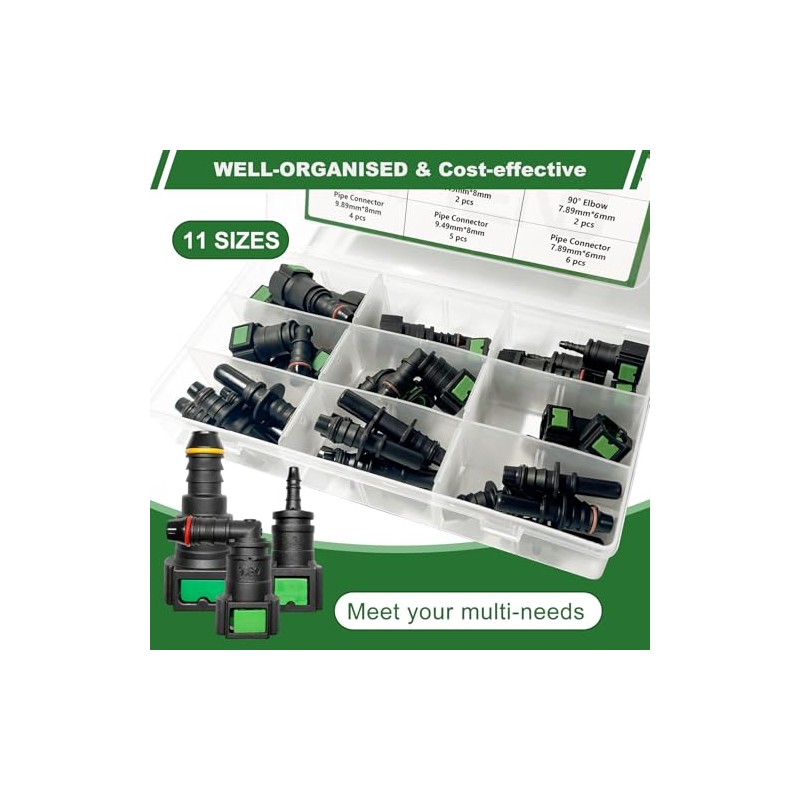 30-Piece Fuel Line Quick Connector Repair Kit
