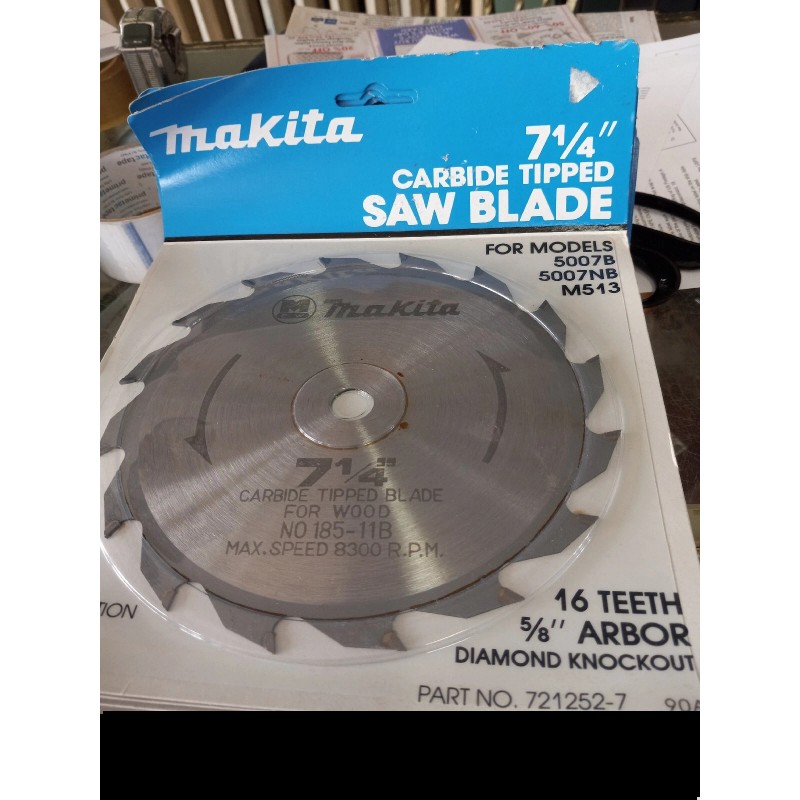 Makita 7-1/4 In. Saw Blade Carbide Tipped Blade NEW For
