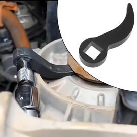 SG Store 1Pc Half Shaft Wrench 1/2 Inch Adjustable Crowbar Adapter Head Square Half Shaft Removal for CAr Motorcycle Industrial Machinery 7.4x1.25cm Black