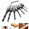 8 PCS Countersink Drill Bit Set, Woodworking Chamfer Counter Sinker