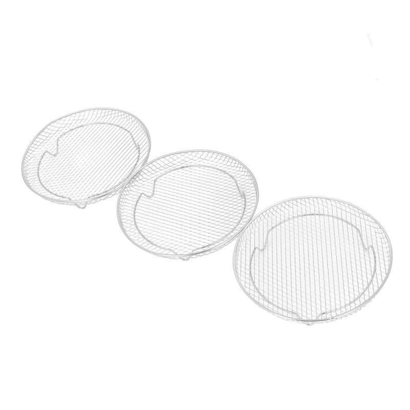 3PCS Fryer Rack Set Stainless Steel Round Stackable Multi Layer