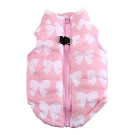 Chaqueta para Perros y Mascotas Ropa de Invierno Chaleco Suave y Cálido para Perros Pequeños y Medianos (XS-Rosado)