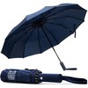 TANNESS Windproof Umbrella – 10-Rib Waterproof & Compact Umbrella with
