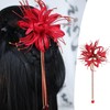Red Spider Lily Flower Hair Clips,Handmade Lycoris Radiata Flower Hairpin