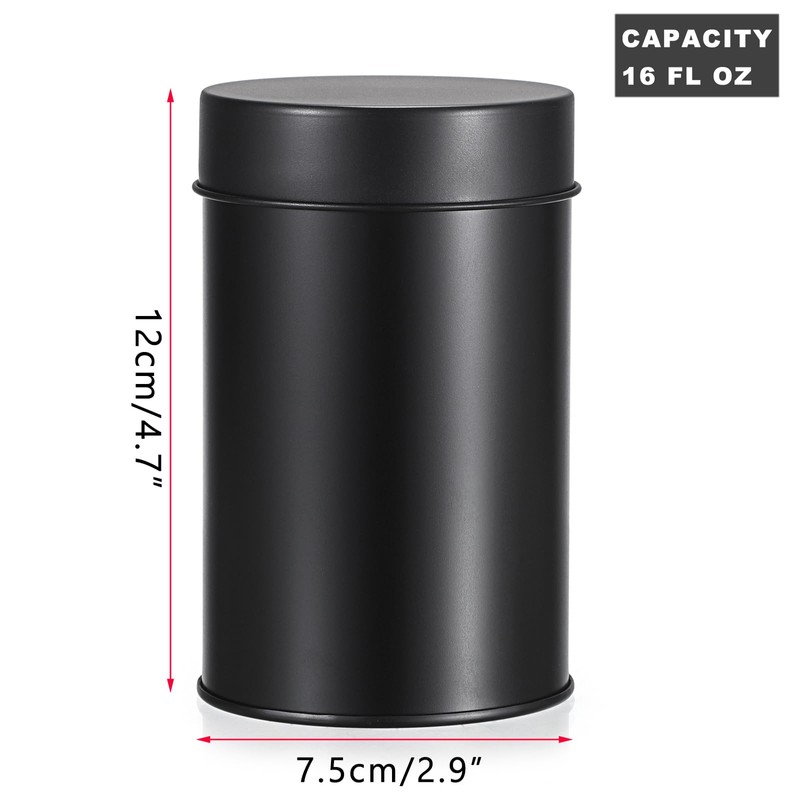 JUXYES 12 Pack Tea Tins Canister with Airtight Double Lids,